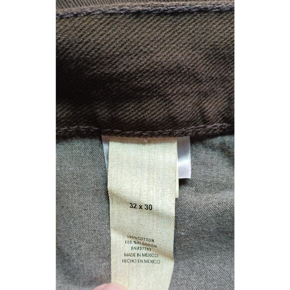 VTG Y2K Axist Men's Classic Brown Denim Jeans Size 32x30 Straight Fit - Picture 8 of 9